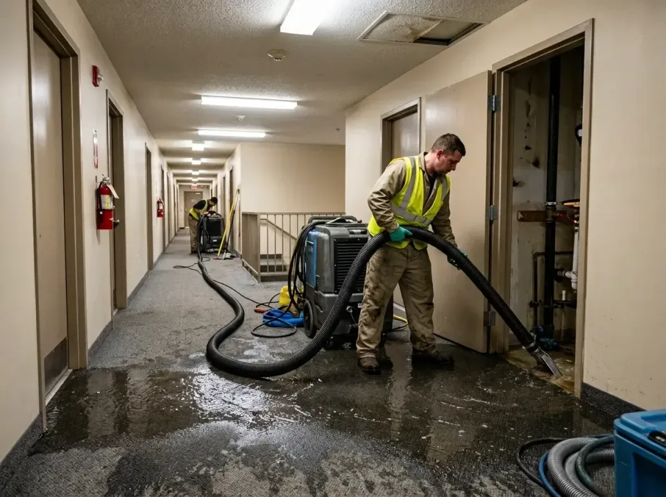 multi-unit-apartment-hallway-f-005 — frequently asked questions, Emergency Burst Pipe Water Extraction & Removal in Elk Rive…
